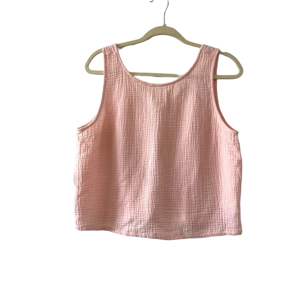 Easy, Cool Carve Designs Pink Gauze Tank Top Size Medium Organic Cotton